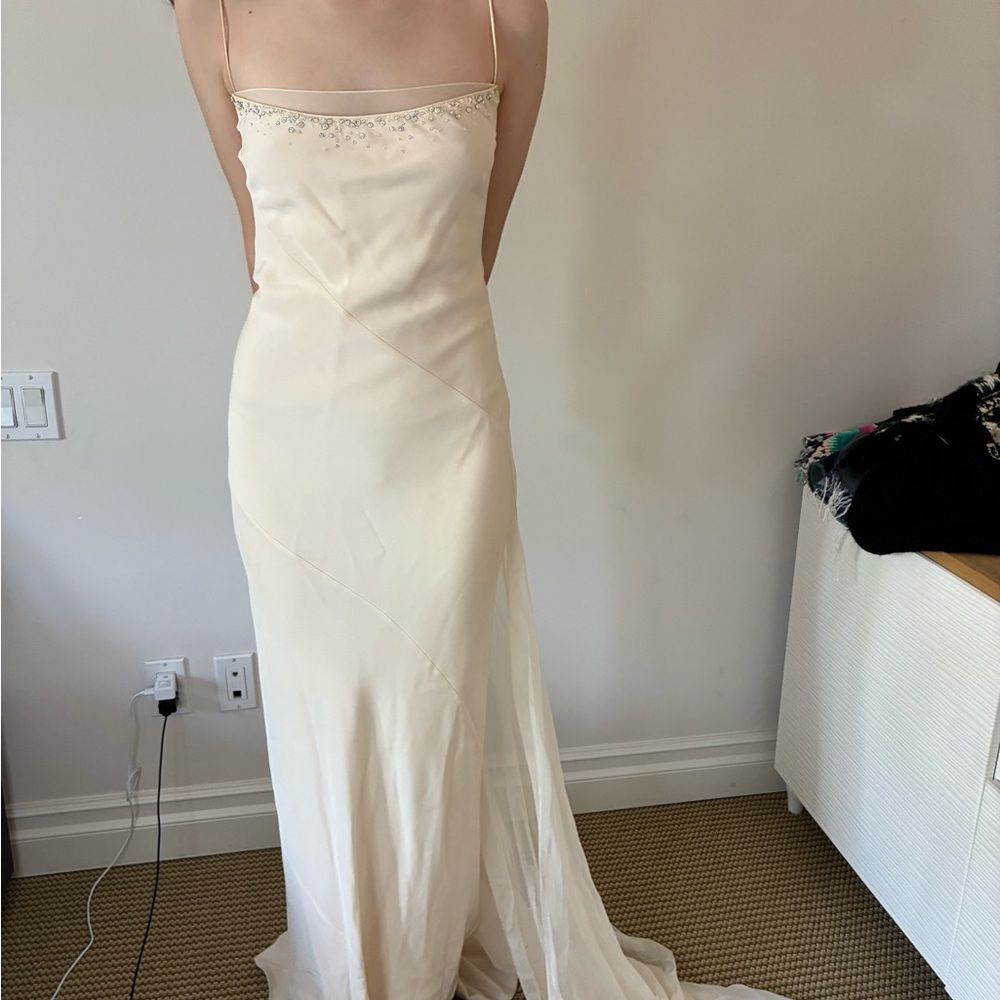 Cristiana Couture ivory wedding dress minimalist